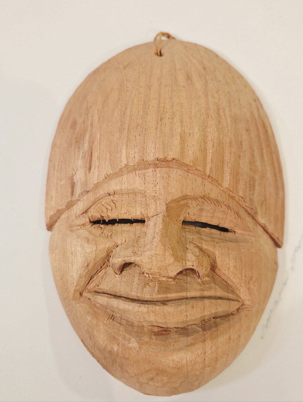 VTG Hand Carved Wood Mask Tribal Folk Art Expressive Face Wall Hanging Lot 5 HTF - Picture 6 of 8